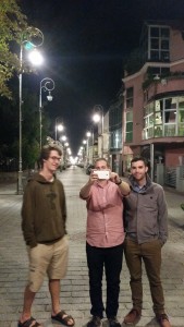 Liam, Austin, and Kyle enjoying Kielce's beautiful old town.